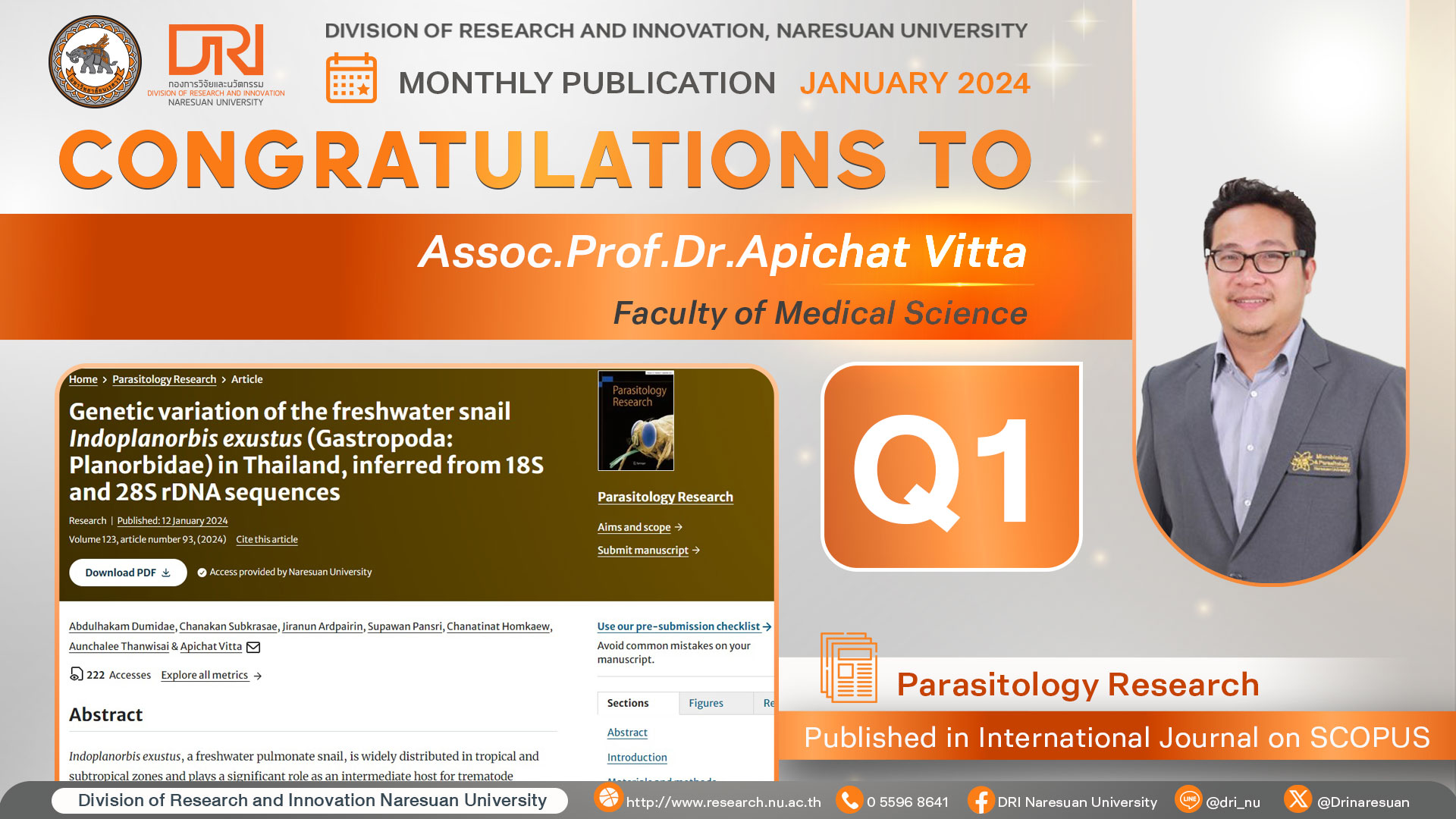Congratulations to Assoc.Prof.Dr.Apichat Vitta